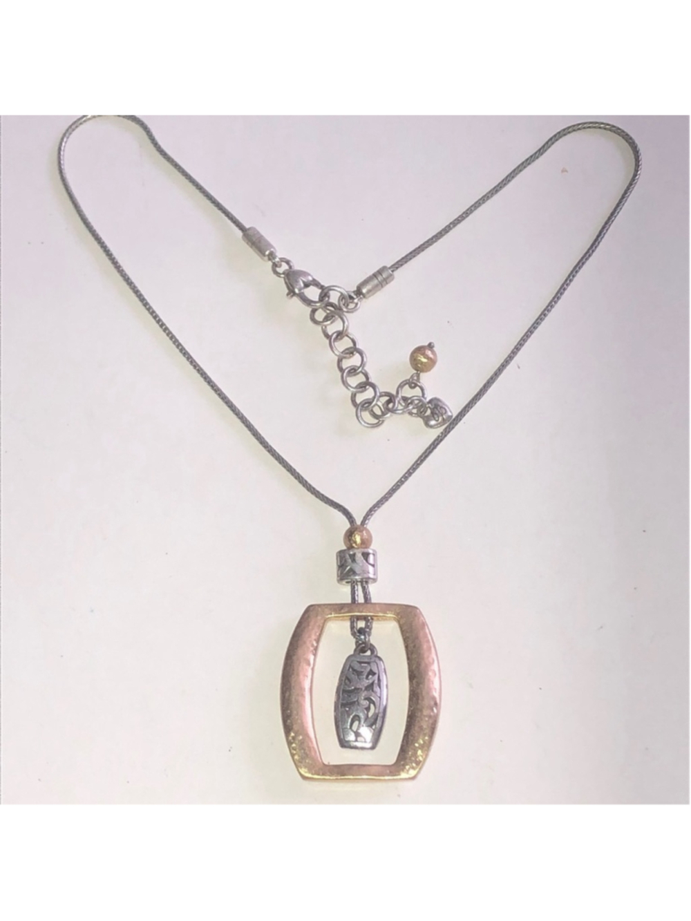 Brighton Two-Tone Pendant Necklace in Gold Tone and Silver Tone
